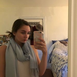 Light blue gray scarf